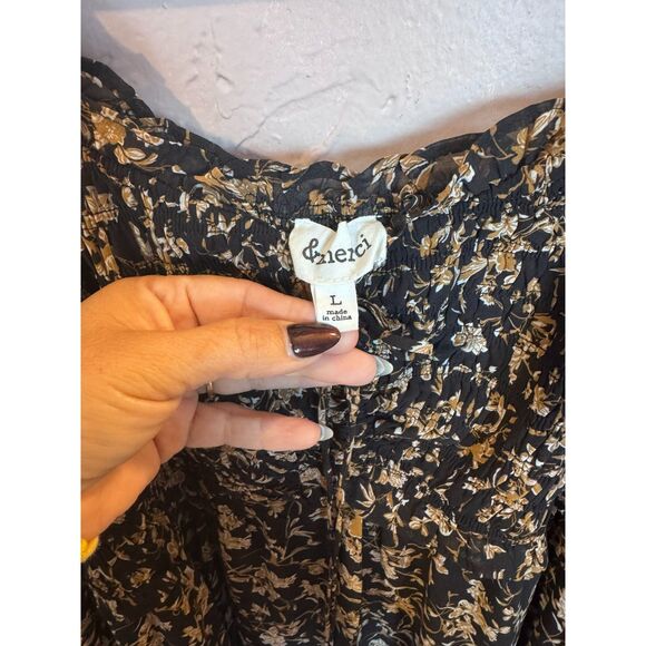 &Merci Black Floral Maxi Dress Large - Picture 2 of 8